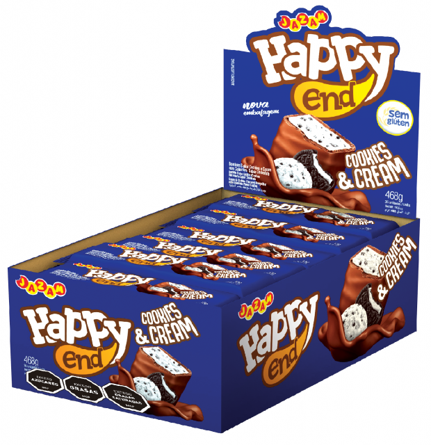 Barritas Happy End x36u - Cookies y Crema