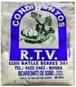 Condimento RTV - Bicarbonato de Sodio - Tira x15