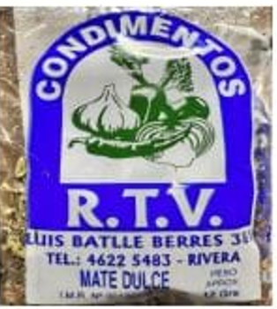 Condimento RTV - Mate Dulce - Tira x15