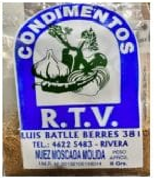 Condimento RTV - Nuez Moscada Molida - Tira x15