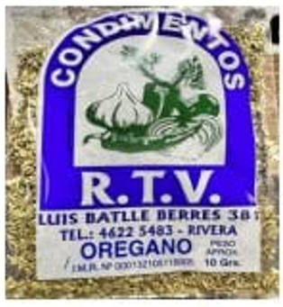 Condimento RTV - Oregano - Tira x15