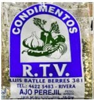 Condimento RTV - Ajo y Perejil - Tira x15