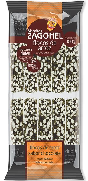 Flocos de arroz Zagonel x 8 unid Chocolate