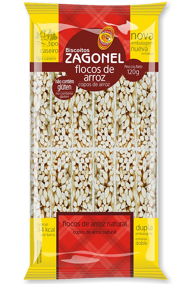 Flocos de arroz Zagonel x 8 unid Natural