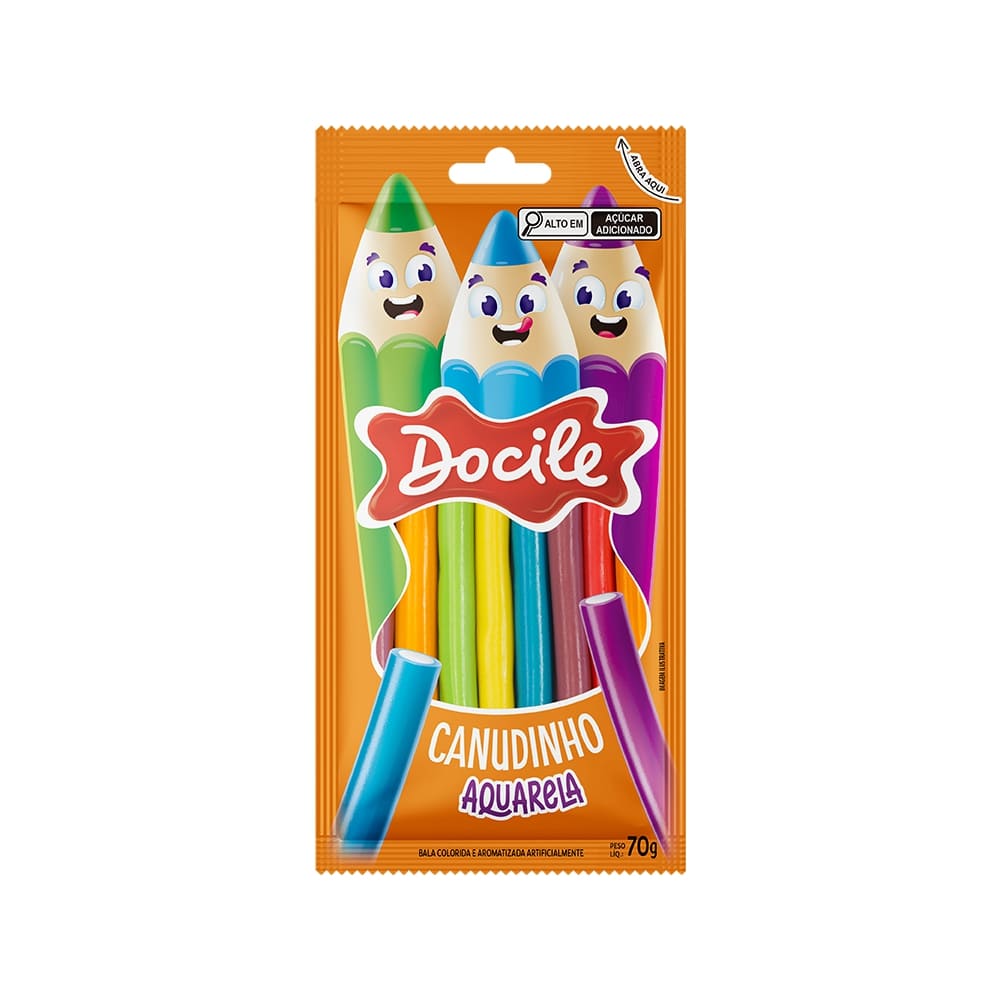 Gomitas Canudinho Docile 70grs Colores