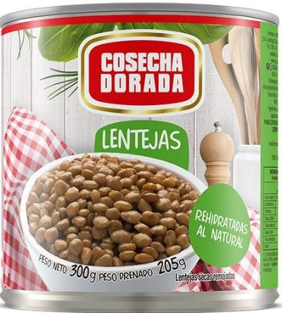 Latas Lentejas Cosecha Dorada  300grs