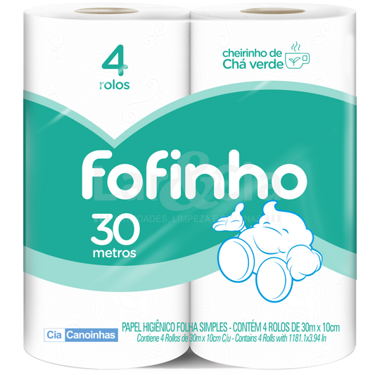 Papel Higiénico Fofinho - 4 Rollos de 30mts