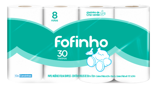 Papel Higiénico Fofinho Perfumado - 8 Rollos de 30mts