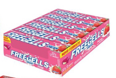 Pastillas Freegell´s Crema Frutilla (Caja x12)