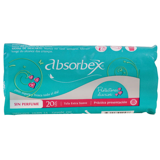 Protectores Diarios Absorbex x20 unid