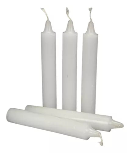 Velas Blancas Chicas - Paquete x10